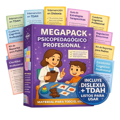 PSICOPEDAGOGA + TDAH + DISLEXIA + SISTEMA ANTIDISPERSIÓN + PROTOCOLO CRISIS EN SESIÓN